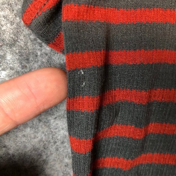 Articles of Society Tank Top S Red Gray Striped Square Neck Ribbed Knit Casual - Picture 2 of 12